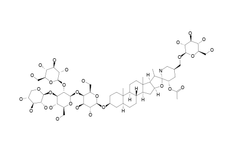 ESCLEOSIDE-A;(23S,25S)-23-ACETOXY-5-ALPHA,22-ALPHA-N-3-BETA,27-DIHYDROSPIROSOLAN-3-O-BETA-D-LYCOTETRAOSYL-27-O-BETA-D-GLUCOPYRANOSIDE