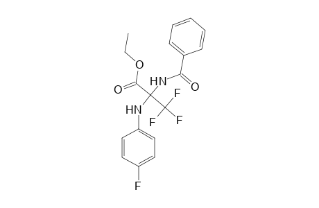 Ethyl 2-(benzoylamino)-3,3,3-trifluoro-2-(4-fluoroanilino)propanoate