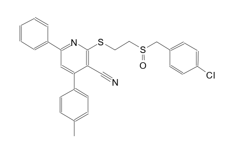 3-pyridinecarbonitrile, 2-[[2-[[(4-chlorophenyl)methyl]sulfinyl]ethyl]thio]-4-(4-methylphenyl)-6-phenyl-