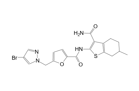 2-({5-[(4-bromo-1H-pyrazol-1-yl)methyl]-2-furoyl}amino)-6-methyl-4,5,6,7-tetrahydro-1-benzothiophene-3-carboxamide