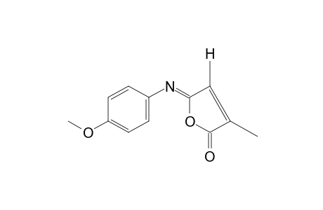 5-[(p-methoxyphenyl)imino]-3-methyl-2(5H)-furanone