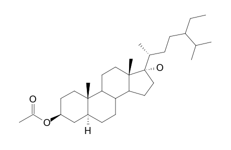 17.alpha.-Hydroxy-5.alpha.-stigmastan-3.beta.-yl acetate