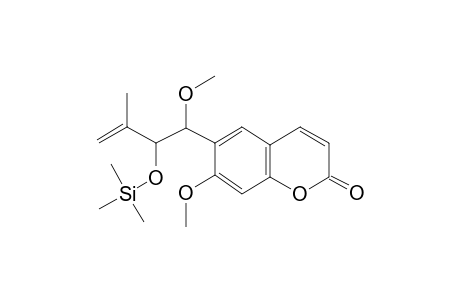 6-(2-Hydroxy-1-methoxy-3-methylbut-3-enyl)-7-methoxychromen-2-one, tms derivative