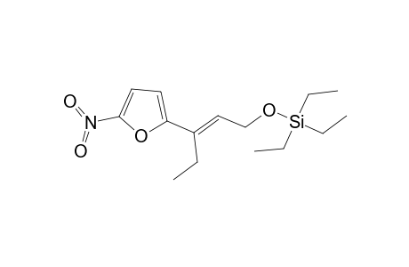 E-triehtyl{[3-ethyl-3-(5-nitro-2-furyl)-3-propenyl]oxy}silane