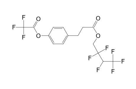 3-(4-Hydroxyphenyl)propionic acid, o-trifluoroacetyl-, 2,2,3,4,4,4-hexafluorobutyl ester