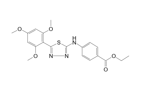 p-{[5-(2,4,6-trimethoxyphenyl)-1,3,4-thiadiazol-2-yl]-amino}benzoic acid, ethyl ester