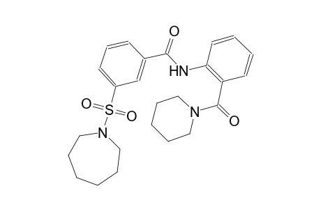 benzamide, 3-[(hexahydro-1H-azepin-1-yl)sulfonyl]-N-[2-(1-piperidinylcarbonyl)phenyl]-