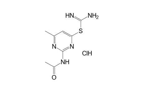 2-(2-acetamido-6-methyl-4-pyrimidinyl)-2-thiopseudourea, monohydrochloride