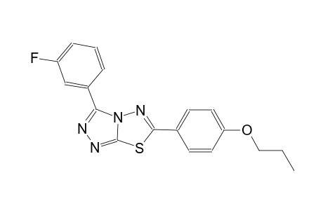 [1,2,4]triazolo[3,4-b][1,3,4]thiadiazole, 3-(3-fluorophenyl)-6-(4-propoxyphenyl)-
