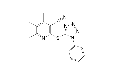 4,5,6-trimethyl-2-(1-phenyltetrazol-5-yl)sulfanyl-pyridine-3-carbonitrile