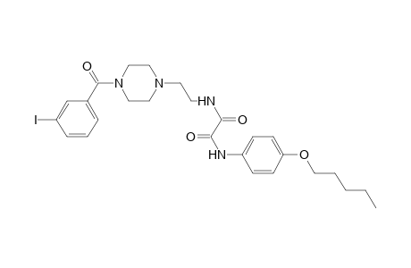 ethanediamide, N~1~-[2-[4-(3-iodobenzoyl)-1-piperazinyl]ethyl]-N~2~-[4-(pentyloxy)phenyl]-