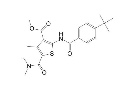 Methyl 2-[(4-tert-butylbenzoyl)amino]-5-[(dimethylamino)carbonyl]-4-methyl-3-thiophenecarboxylate