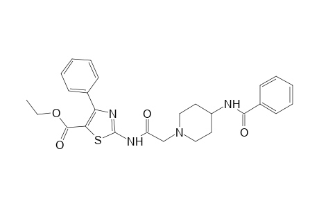 2-[2-(4-benzamidopiperidino)acetamido]-4-phenyl-5-thiazolecarbaoxylic acid, ethyl ester