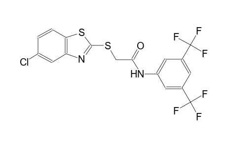 N-[3,5-bis(trifluoromethyl)phenyl]-2-[(5-chloro-1,3-benzothiazol-2-yl)sulfanyl]acetamide