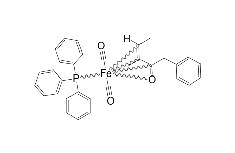 ETA(4)-(E)-[CH3CH=C(CH3)COCH2PH]-FE(CO)2PPH3