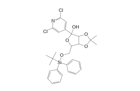 .alpha.D-Ribofuranose, 1(C)-(2,6-dichloro-4-pyridyl)-2,3(O)-isopropylidene-5(O)-(t-butyldiphenylsilyl)-