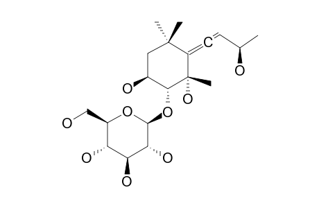 CROTALIONOSIDE-B;(3S,4R,5S,7R,9R)-MEGASTIMA-6,7-DIENE-3,4,5,9-TETROL-4-O-GLUCOPYRANOSIDE