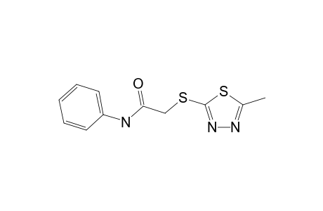 2-[(5-methyl-1,3,4-thiadiazol-2-yl)sulfanyl]-N-phenyl-acetamide