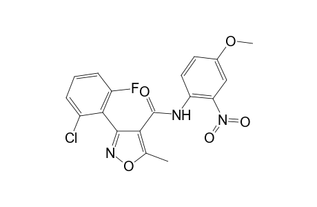 3-(2-chloro-6-fluorophenyl)-N-(4-methoxy-2-nitrophenyl)-5-methyl-4-isoxazolecarboxamide