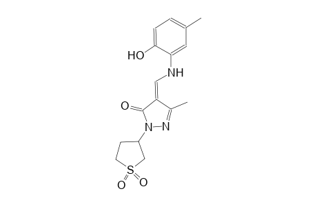 3H-pyrazol-3-one, 2,4-dihydro-4-[[(2-hydroxy-5-methylphenyl)amino]methylene]-5-methyl-2-(tetrahydro-1,1-dioxido-3-thienyl)-, (4E)-