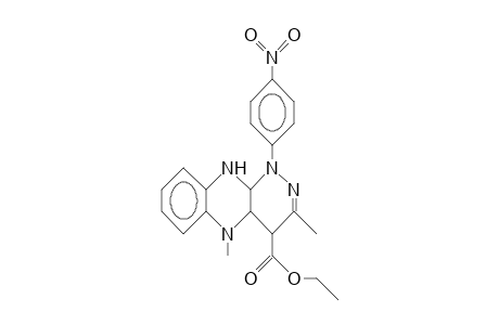 3,5-Dimethyl-4-ethoxycarbonyl-1-(4-nitro-phenyl)-1,4,4a,5,10,10a-hexahydro-pyridazino(3,4-B)quinoxaline