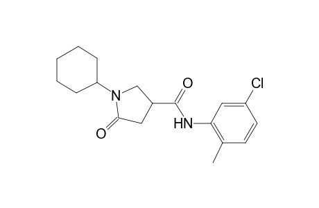 1-Cyclohexyl-5-oxopyrrolidine-3-carboxamide, N-(5-chloro-2-methylphenyl)-