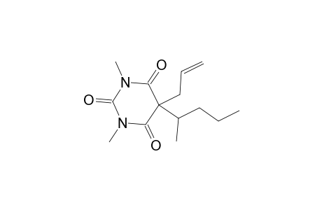 2,4,6(1H,3H,5H)-Pyrimidinetrione, 1,3-dimethyl-5-(1-methylbutyl)-5-(2-propenyl)-