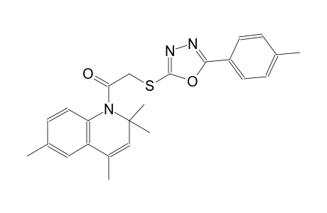 2,2,4,6-tetramethyl-1-({[5-(4-methylphenyl)-1,3,4-oxadiazol-2-yl]sulfanyl}acetyl)-1,2-dihydroquinoline