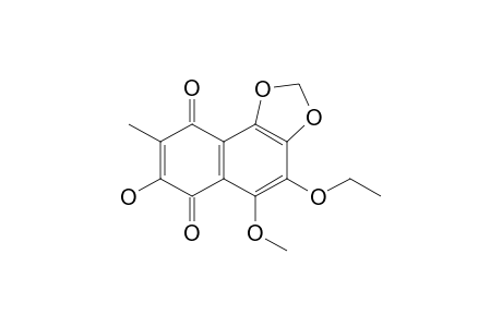 Naphtho[1,2-d]-1,3-dioxole-6,9-dione, 4-ethoxy-7-hydroxy-5-methoxy-8-methyl-