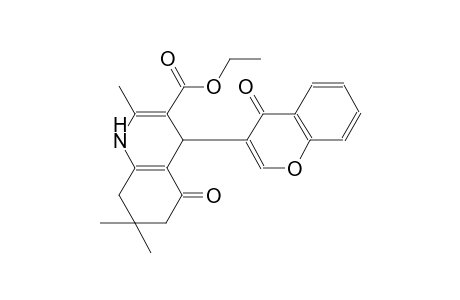 3-quinolinecarboxylic acid, 1,4,5,6,7,8-hexahydro-2,7,7-trimethyl-5-oxo-4-(4-oxo-4H-1-benzopyran-3-yl)-, ethyl ester