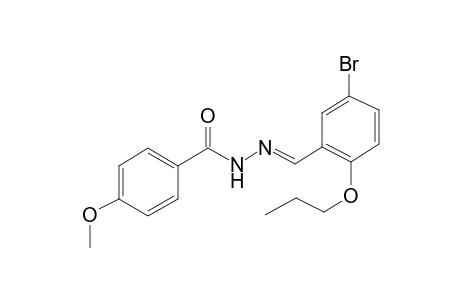 benzoic acid, 4-methoxy-, 2-[(E)-(5-bromo-2-propoxyphenyl)methylidene]hydrazide