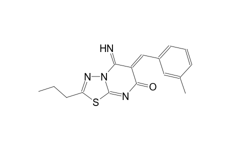 (6Z)-5-imino-6-(3-methylbenzylidene)-2-propyl-5,6-dihydro-7H-[1,3,4]thiadiazolo[3,2-a]pyrimidin-7-one