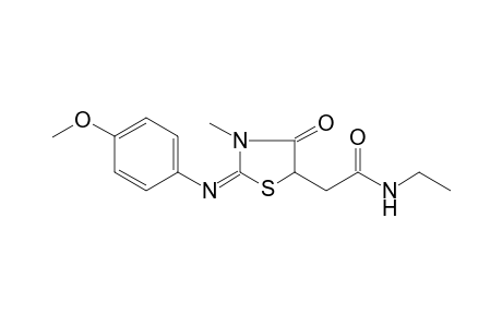 N-ethyl-2-{(2E)-2-[(4-methoxyphenyl)imino]-3-methyl-4-oxo-1,3-thiazolidin-5-yl}acetamide