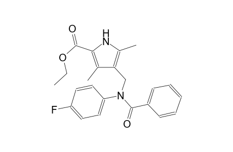 4-[[Benzoyl-(4-fluoro-phenyl)-amino]-methyl]-3,5-dimethyl-1H-pyrrole-2-carboxylic acid ethyl ester