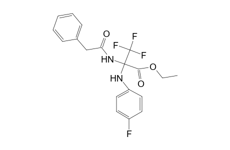 Ethyl 3,3,3-trifluoro-2-(4-fluoroanilino)-2-(2-phenylacetamido)propionate