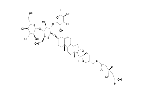 (25R)-27-O-((S)-3-HYDROXY-3-METHYLGLUTAROYL)-SPIROST-5-ENE-3B,27-DIOL-3-O-A-L-RHAMNOPYRANOSYL-(1->2)-O-(B-D-GLUCOPYRANOSYL-(1->4))-B-D-GLUCOPYRANOSIDE