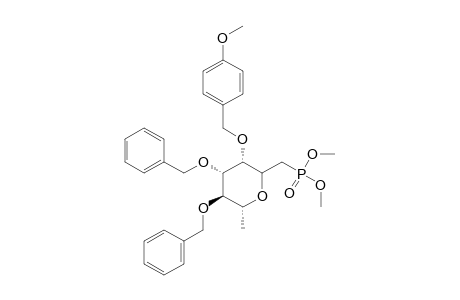 DIMETHYL-2,6-ANHYDRO-1,7-DIDEOXY-4,5-DI-O-BENZYL-3-O-PARA-METHOXYBENZYL-L-GLYCERO-L-GALACTO-HEPTIT-1-YL-PHOSPHONATE;MAJOR-ISOMER