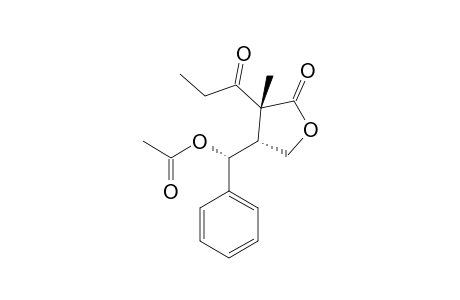 cis-Acetic acid (4-methyl-5-oxo-4-propionyltetrahydrofuran-3-yl)phenylmethyl ester