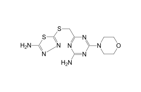 4-(5-Amino-[1,3,4]thiadiazol-2-ylsulfanylmethyl)-6-morpholin-4-yl-[1,3,5]triazin-2-ylamine