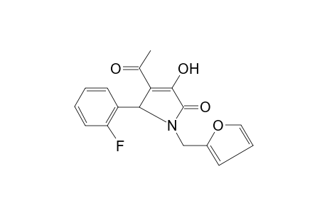 Pyrrol-2(5H)-one, 4-acetyl-5-(2-fluorophenyl)-1-(2-furfuryl)-3-hydroxy-