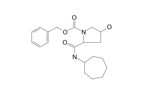 4-Hydroxypyrrolidine-1-carboxylic acid, 2-cycloheptylcarbamoyl-, benzyl ester