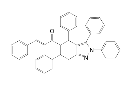 1-(2,3,4,6-TETRAPHENYL-4,5,6,7-TETRAHYDRO-2H-INDAZOL-5-YL)-3-PHENYL-2-PROPEN-2-ONE