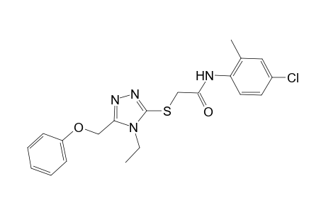 N-(4-chloro-2-methylphenyl)-2-{[4-ethyl-5-(phenoxymethyl)-4H-1,2,4-triazol-3-yl]sulfanyl}acetamide