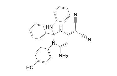 2-[6-Amino-1-(4-hydroxyphenyl)-2-phenyl-2-(phenyl-amino)-2,3-dihydropyrimidine-4(1H)-ylidene]malononitrile