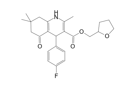 3-Quinolinecarboxylic acid, 4-(4-fluorophenyl)-1,4,5,6,7,8-hexahydro-2,7,7-trimethyl-5-oxo-, (tetrahydro-2-furanyl)methyl ester