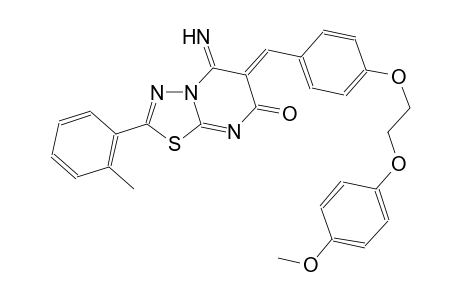 (Z)-5-imino-6-(4-(2-(4-methoxyphenoxy)ethoxy)benzylidene)-2-(o-tolyl)-5H-[1,3,4]thiadiazolo[3,2-a]pyrimidin-7(6H)-one