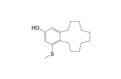 3-Hydroxy-1-(methylthio)-5,6,7,8,9,10,11,12,13,14-decahydrobenzododecene