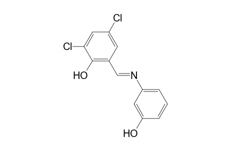 2,4-Dichloro-6-((E)-[(3-hydroxyphenyl)imino]methyl)phenol