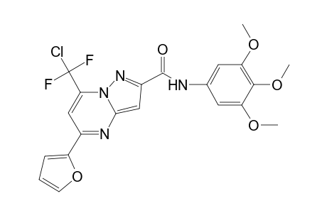 7-[chloranyl-bis(fluoranyl)methyl]-5-(furan-2-yl)-N-(3,4,5-trimethoxyphenyl)pyrazolo[1,5-a]pyrimidine-2-carboxamide