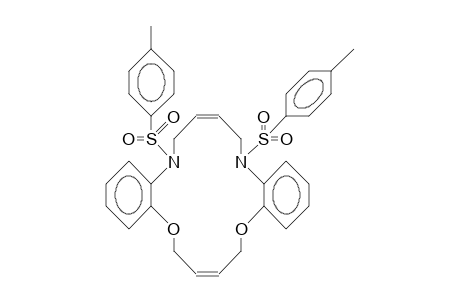 7,8:15,16-Dibenzo-9,14-bistosyl-3,4,11,12-tetradehydro-9,14-diaza-16-crown-4